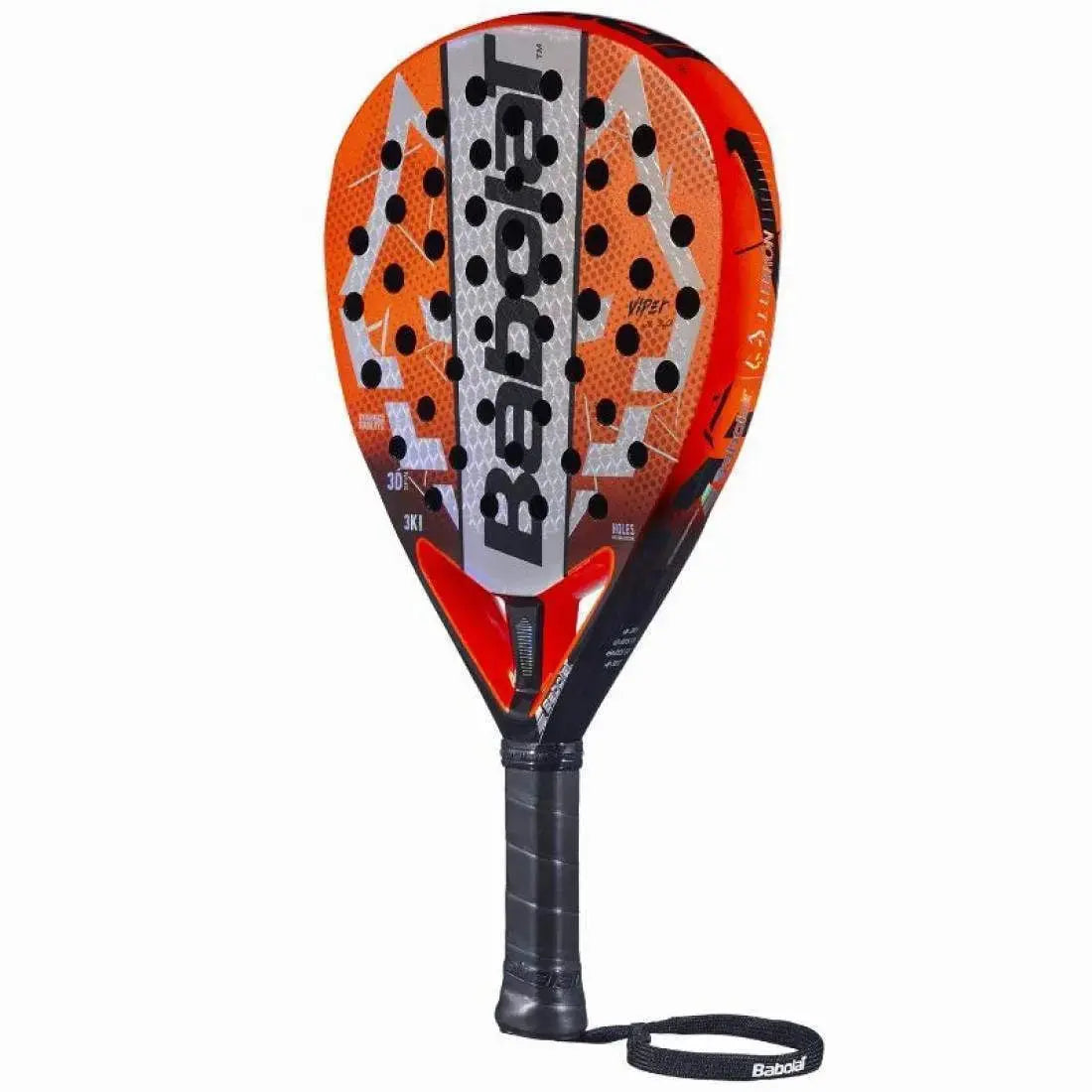 Raquette de padel Babolat Viper 3.0 orange et argent, collection de raquettes Babolat