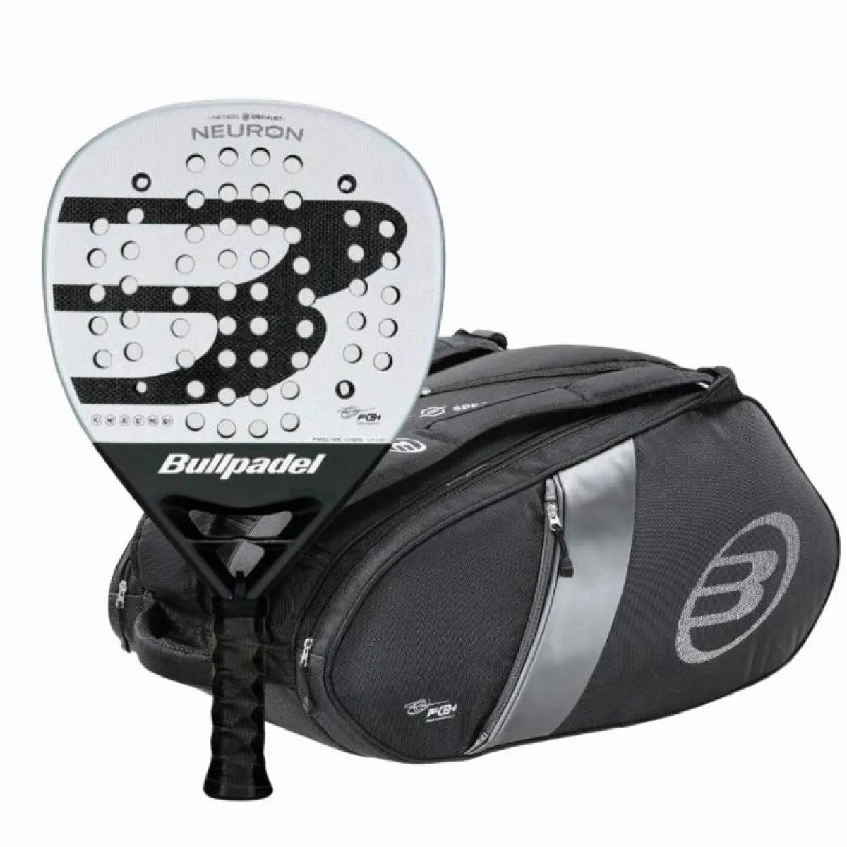 Pack de padel Bullpadel : raquette Neuron et sac de padel noir, collection de packs de padel