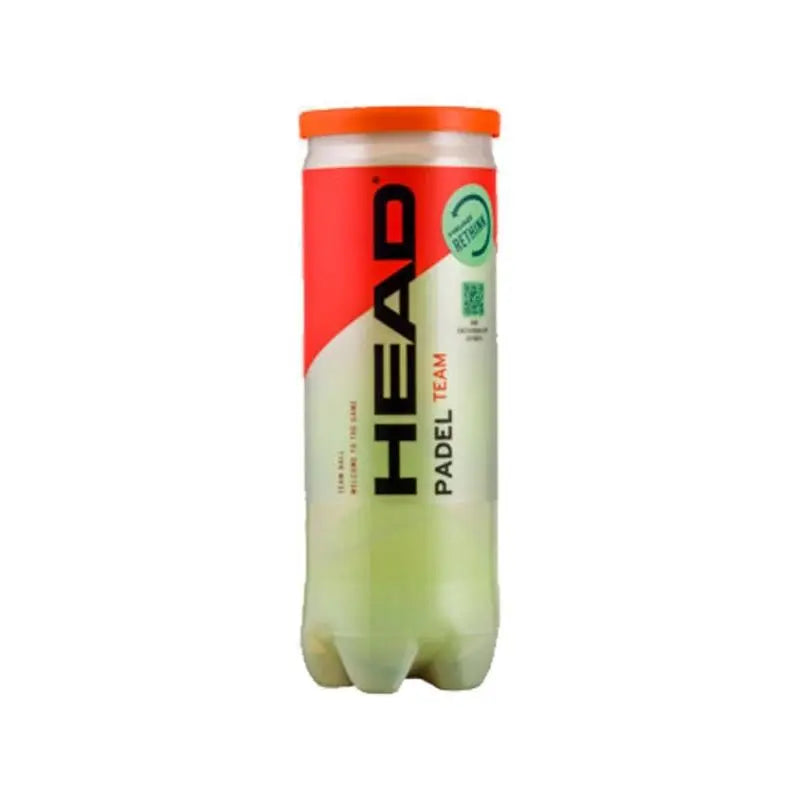 Tube de 3 balles de padel Head Team Head