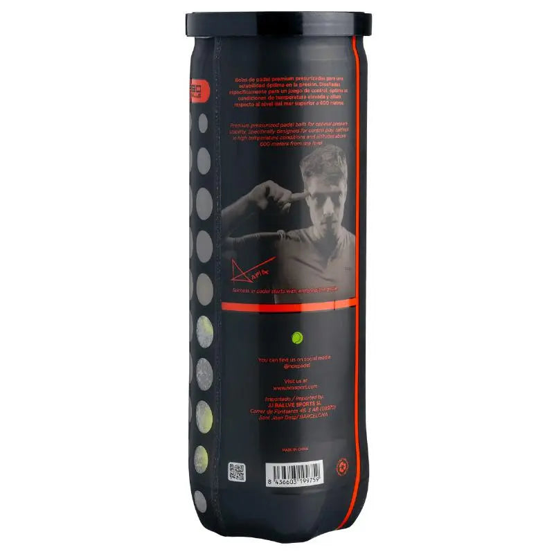 Tube de 3 balles de padel Nox Nerbo