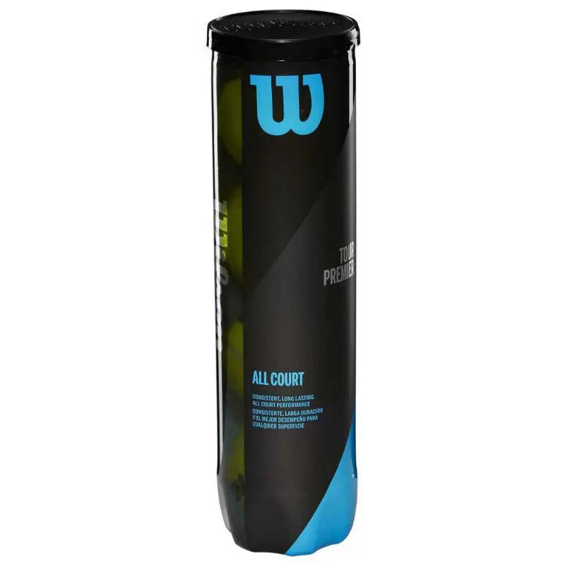 Tube de 4 balles Wilson Tour Premier Toutes Surfaces Wilson