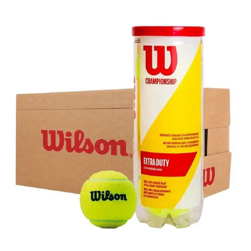 Carton de 72 balles de padel – 24 tubes de 3 – Wilson Championship Extra Duty Wilson