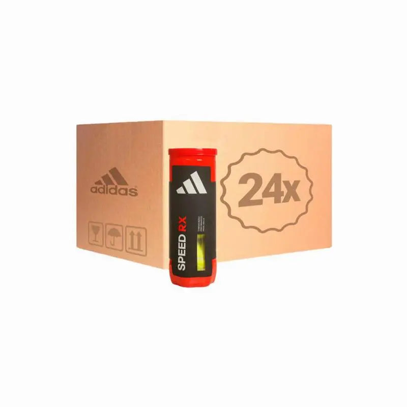 Carton de 72 balles de padel – 24 tubes de 3 unités – Adidas Speed RX Adidas