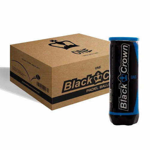 Carton de 72 balles de padel – 24 tubes de 3 unités – Black Crown One Black Crown