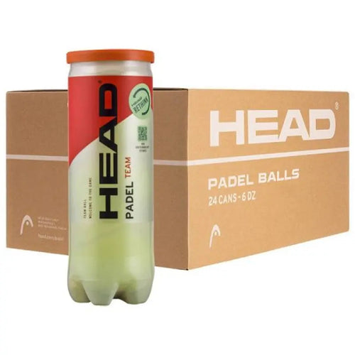 Carton de 72 balles de padel (24 tubes de 3) Head Team Head