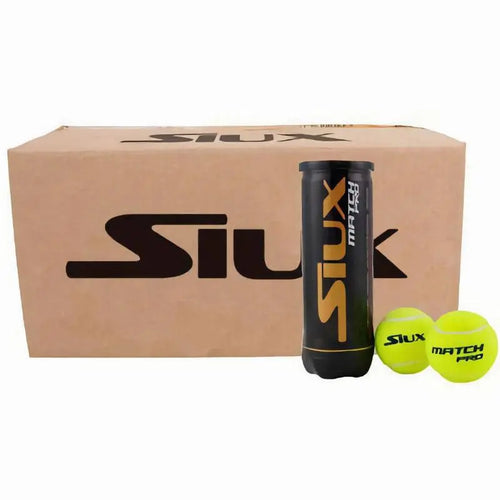 Carton de 72 balles de padel (24 tubes de 3) Siux Match Pro SIUX