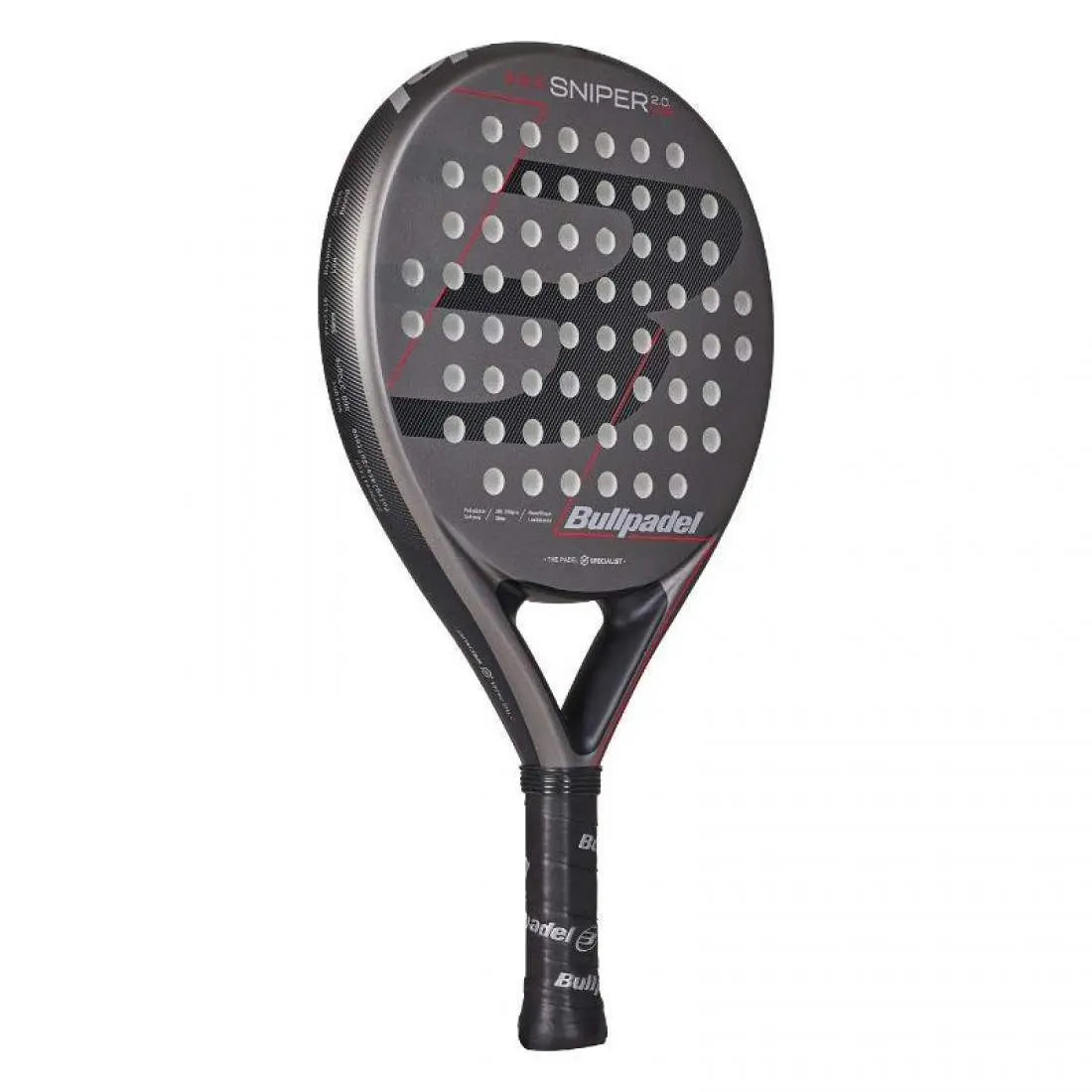 Raquette Bullpadel Sniper 2.0 Control Gris Oscuro 2026 Bullpadel