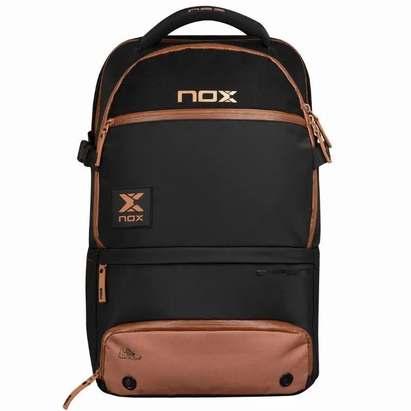 Sac à dos de padel Nox AT10 Luxury Open Series Noir Marron