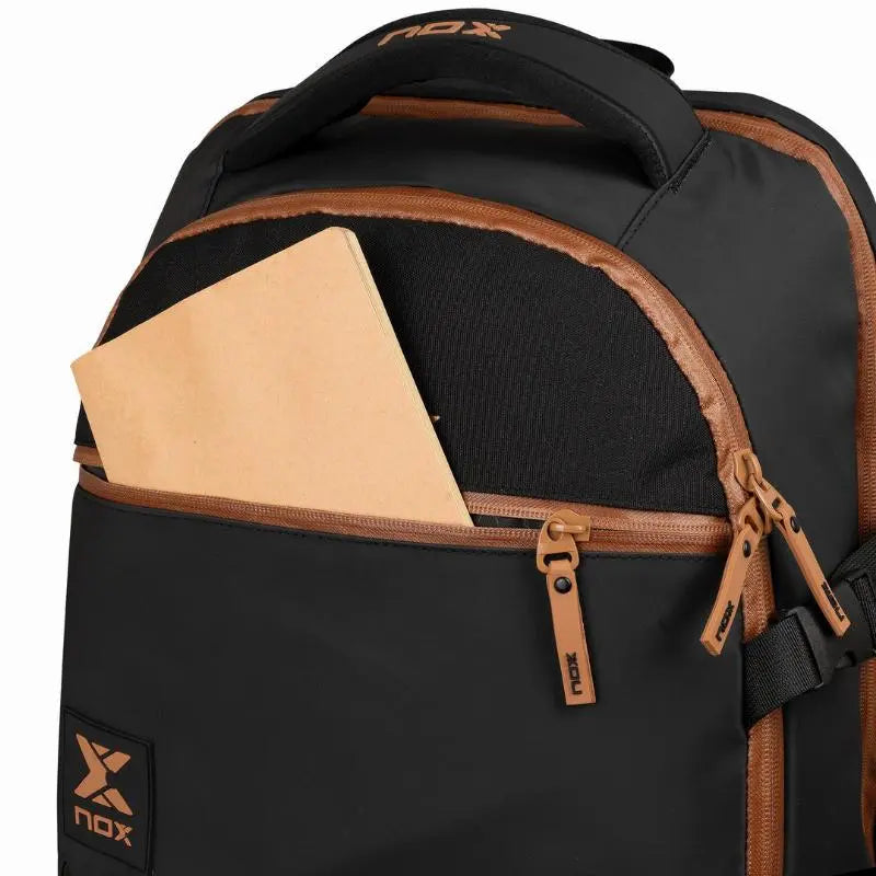 Sac à dos de padel Nox AT10 Luxury Open Series Noir Marron
