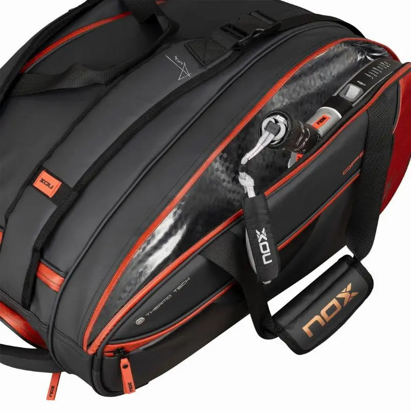 Sac de padel Nox AT10 Luxury Open Series Noir Rouge