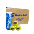 Carton 72 balles - 24 tubes de 3 unités Babolat Court Padel — vue de face
