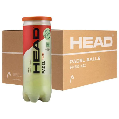 Carton 72 balles - 24 tubes de 3 unités - Head Team — vue de face