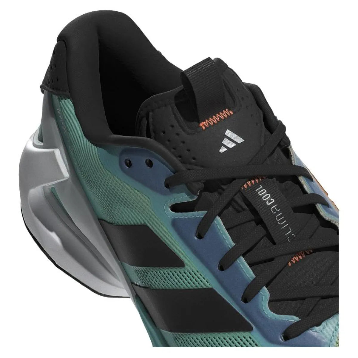 Chaussures padel Adidas Adizero Ubersonic 5 bleu orange — vue de dos