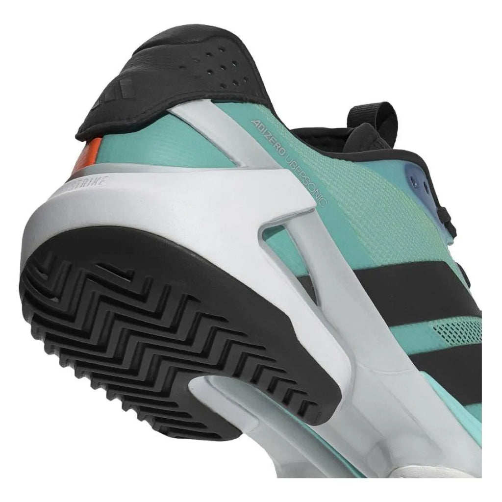 Chaussures padel Adidas Adizero Ubersonic 5 bleu orange — vue de dessus
