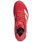 Chaussures padel femme Adidas Adizero Ubersonic 5 rouge blanc rose — vue détail 1