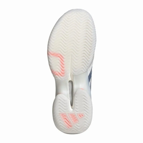 Chaussures padel Adidas Barricade 14 blanc bleu orange Mujer — vue de profil