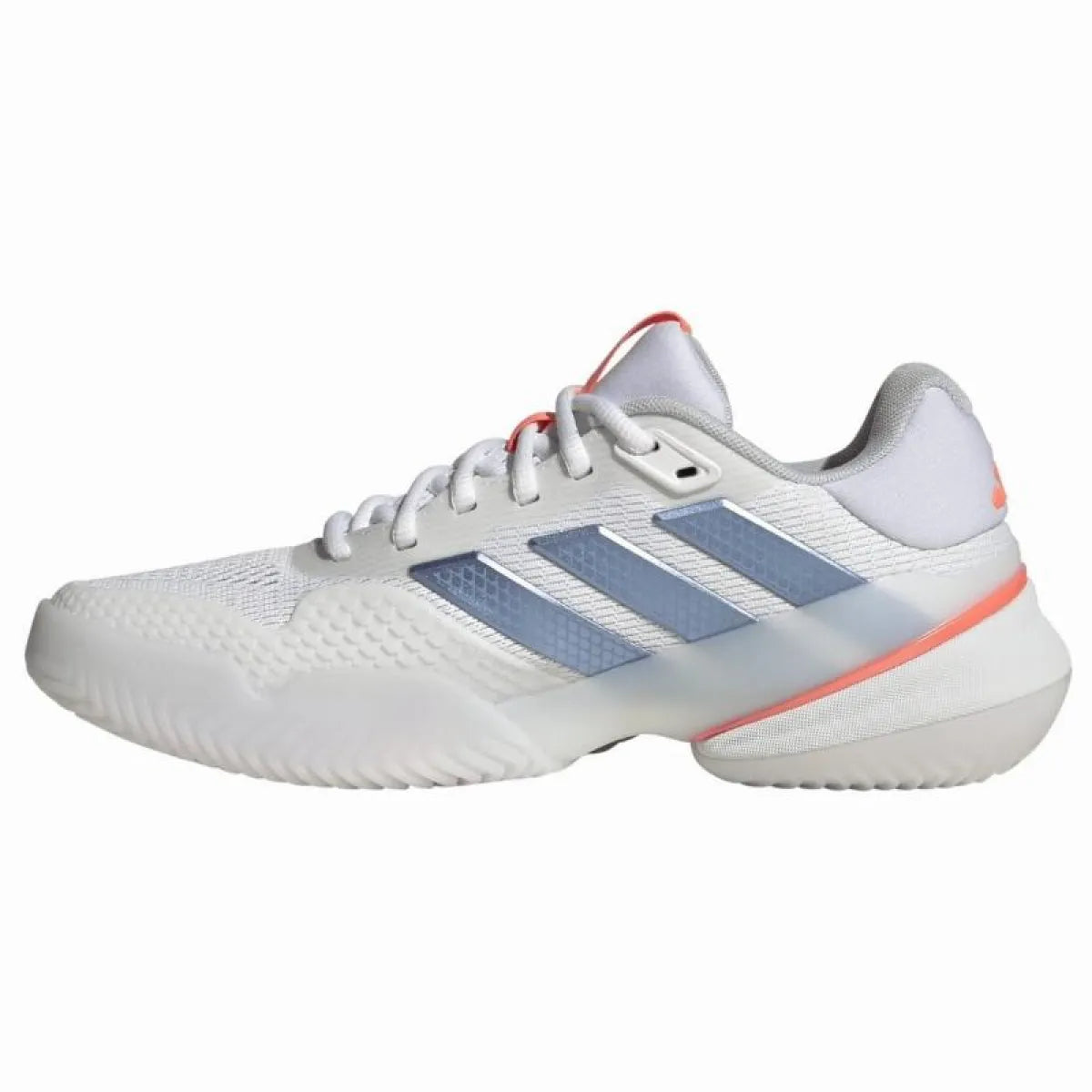 Chaussures padel Adidas Barricade 14 blanc bleu orange Mujer — vue de profil 2