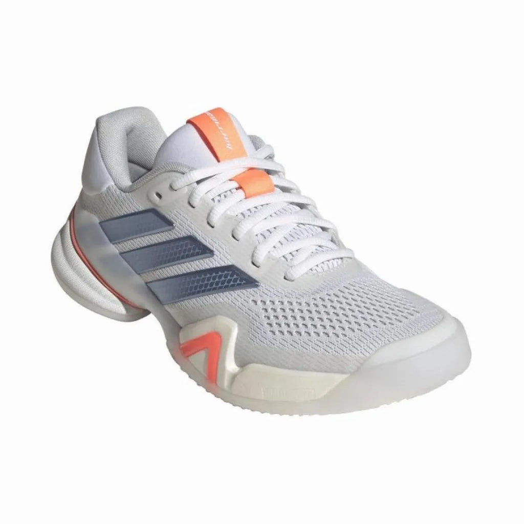 Chaussures padel Adidas Barricade 14 blanc bleu orange Mujer — vue détail 1