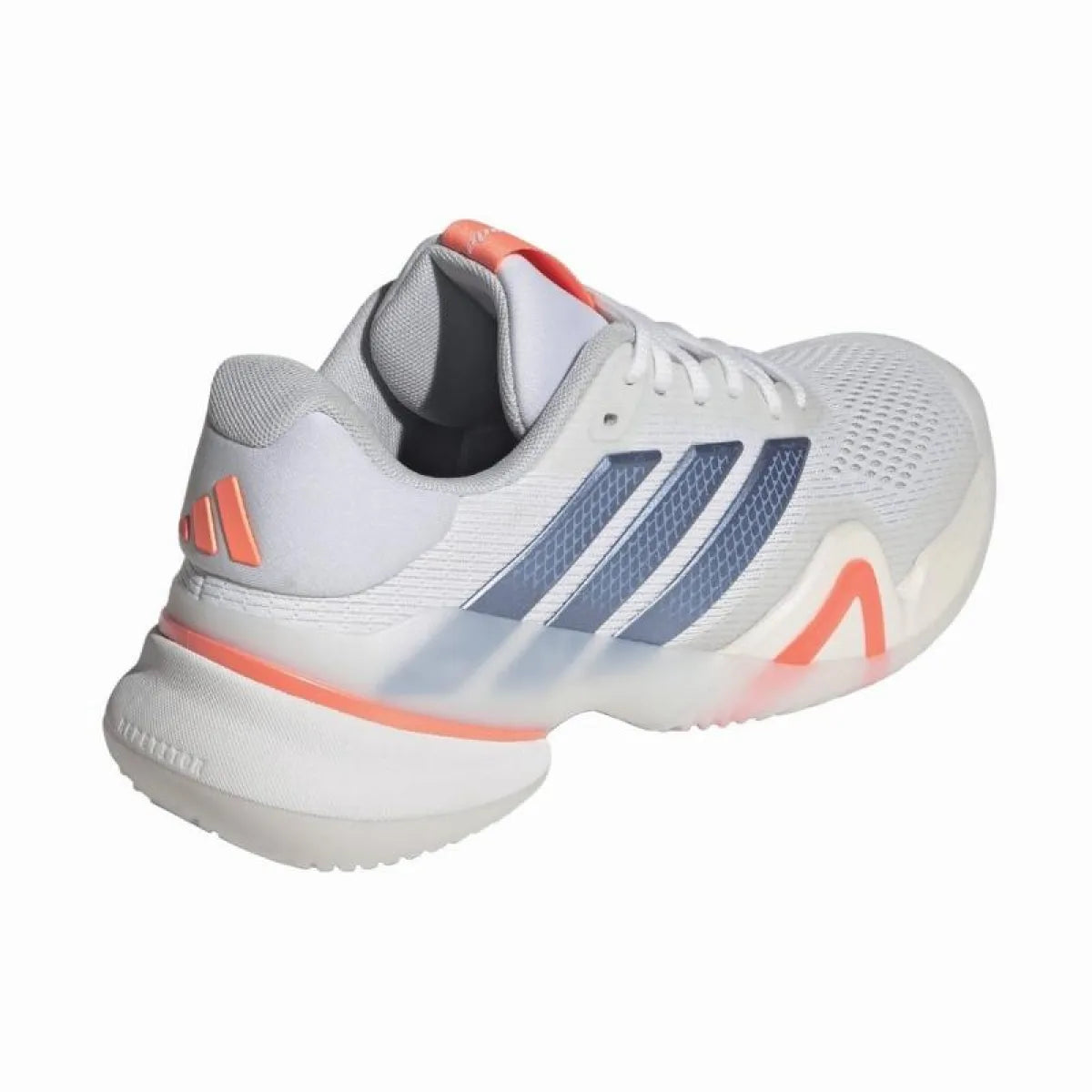 Chaussures padel Adidas Barricade 14 blanc bleu orange Mujer — vue détail 2