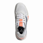 Chaussures padel Adidas Barricade 14 blanc bleu orange Mujer — vue en perspective