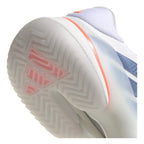 Chaussures padel Adidas Barricade 14 blanc bleu orange Mujer — vue de dos
