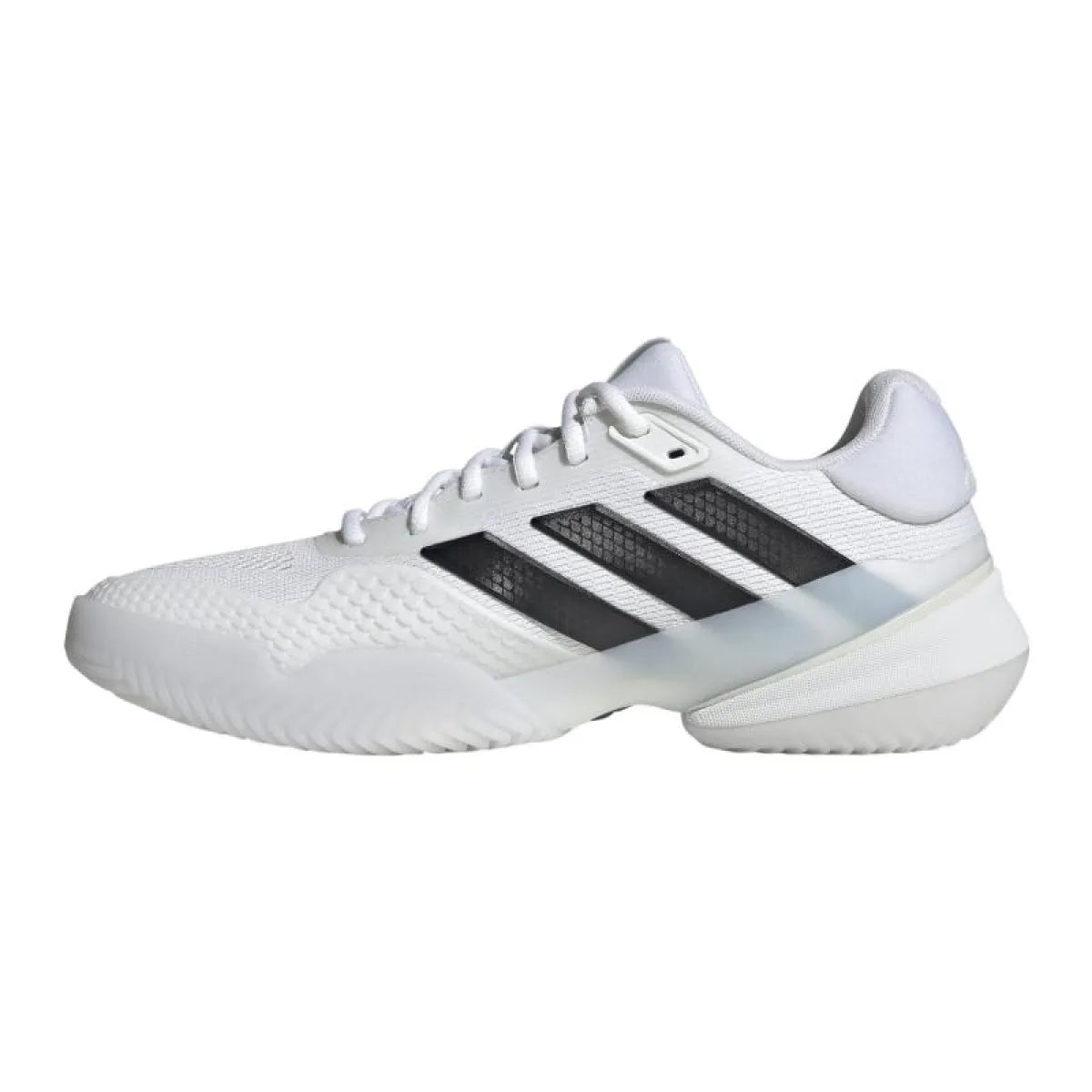 Chaussures padel Adidas Barricade 14 blanc noir — vue de profil 2