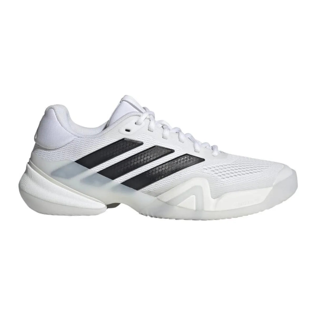 Chaussures padel Adidas Barricade 14 blanc noir — vue de face
