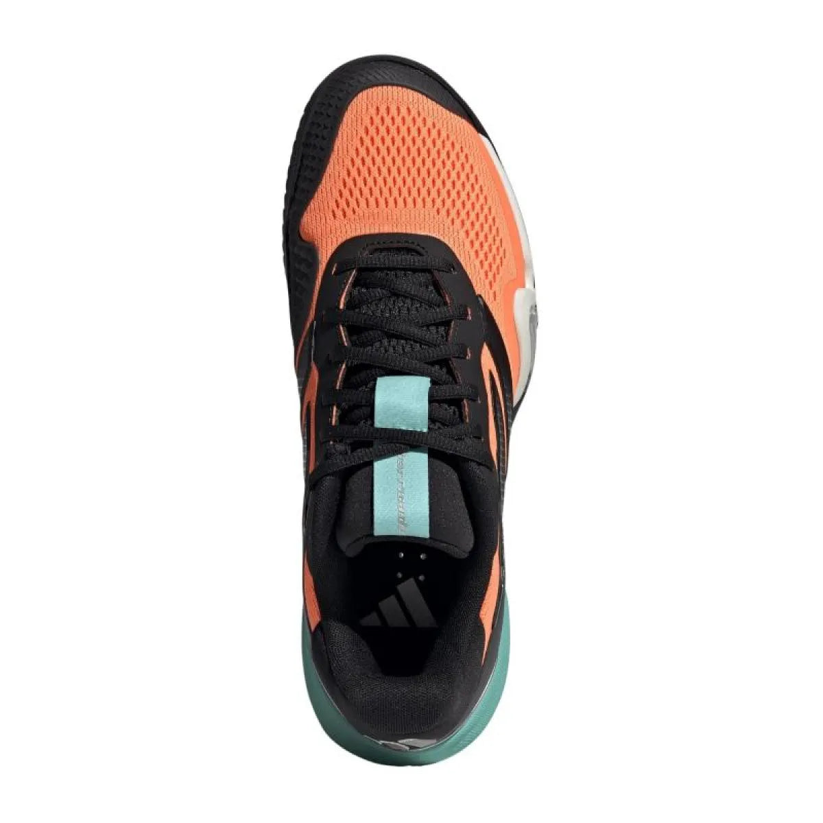 Chaussures padel Adidas Barricade 14 orange noir Aqua — vue en perspective