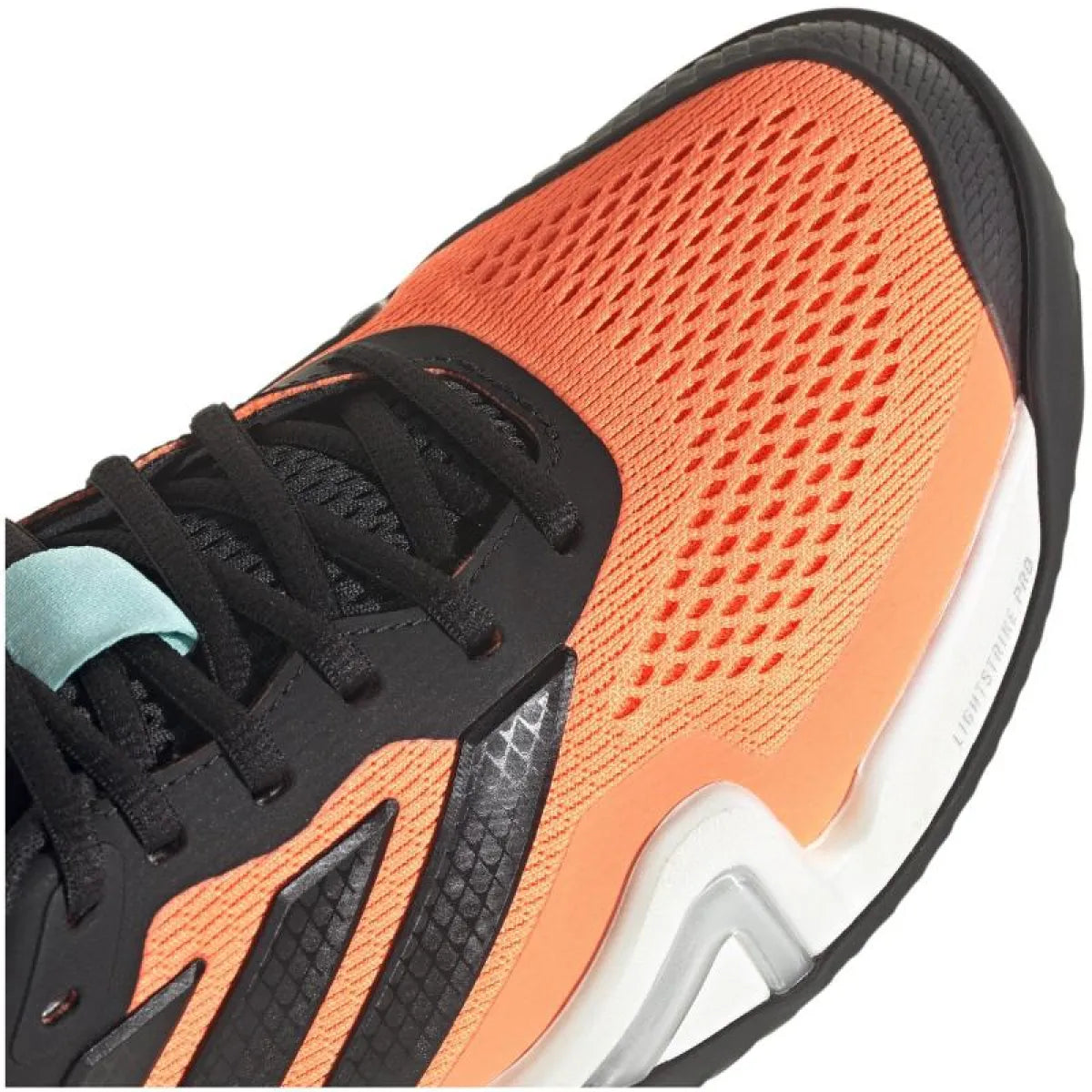 Chaussures padel Adidas Barricade 14 orange noir Aqua — vue de dos