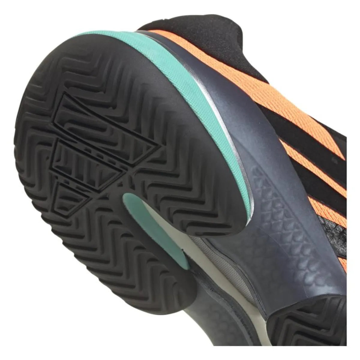 Chaussures padel Adidas Barricade 14 orange noir Aqua — vue de dessus