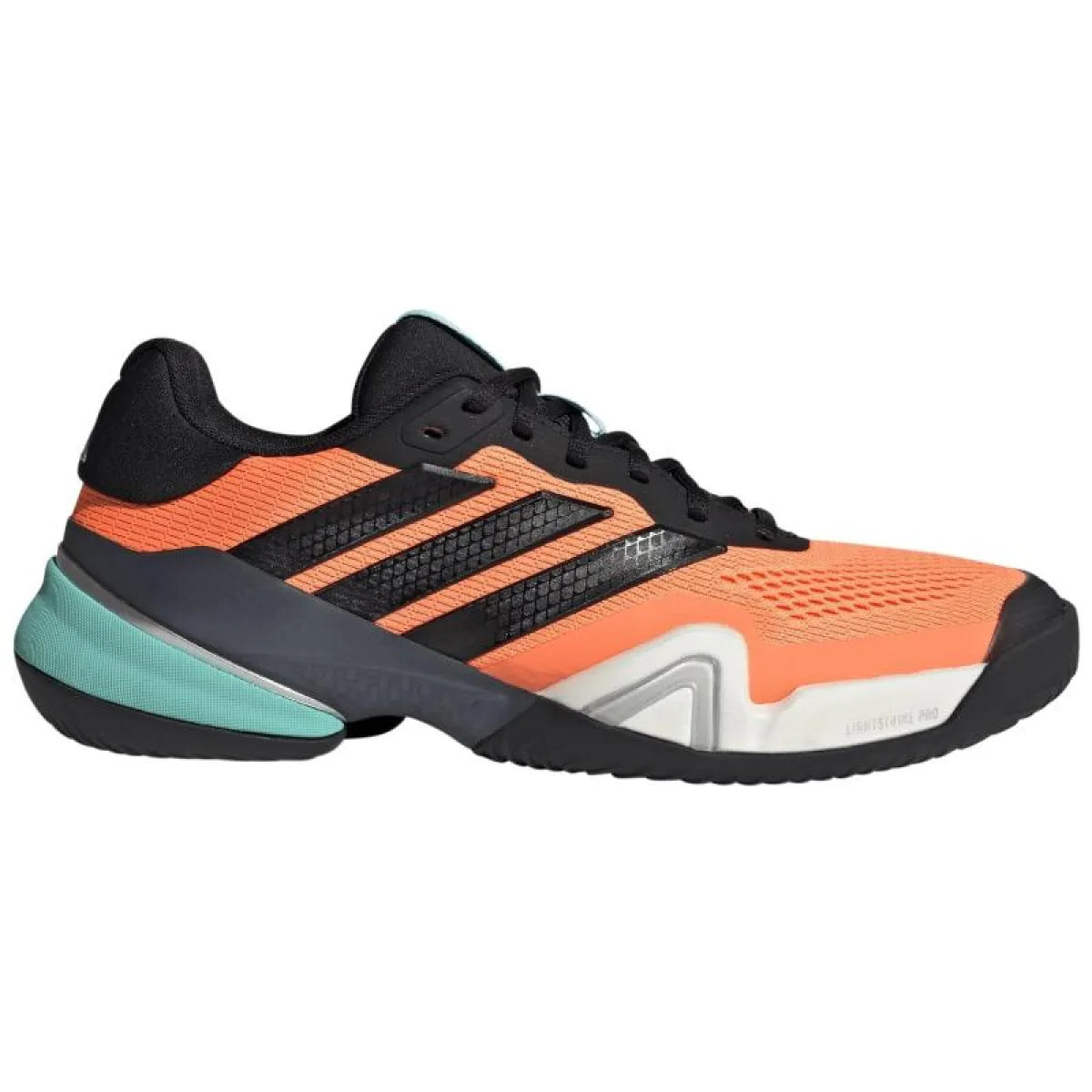 Chaussures padel Adidas Barricade 14 orange noir Aqua — vue de face