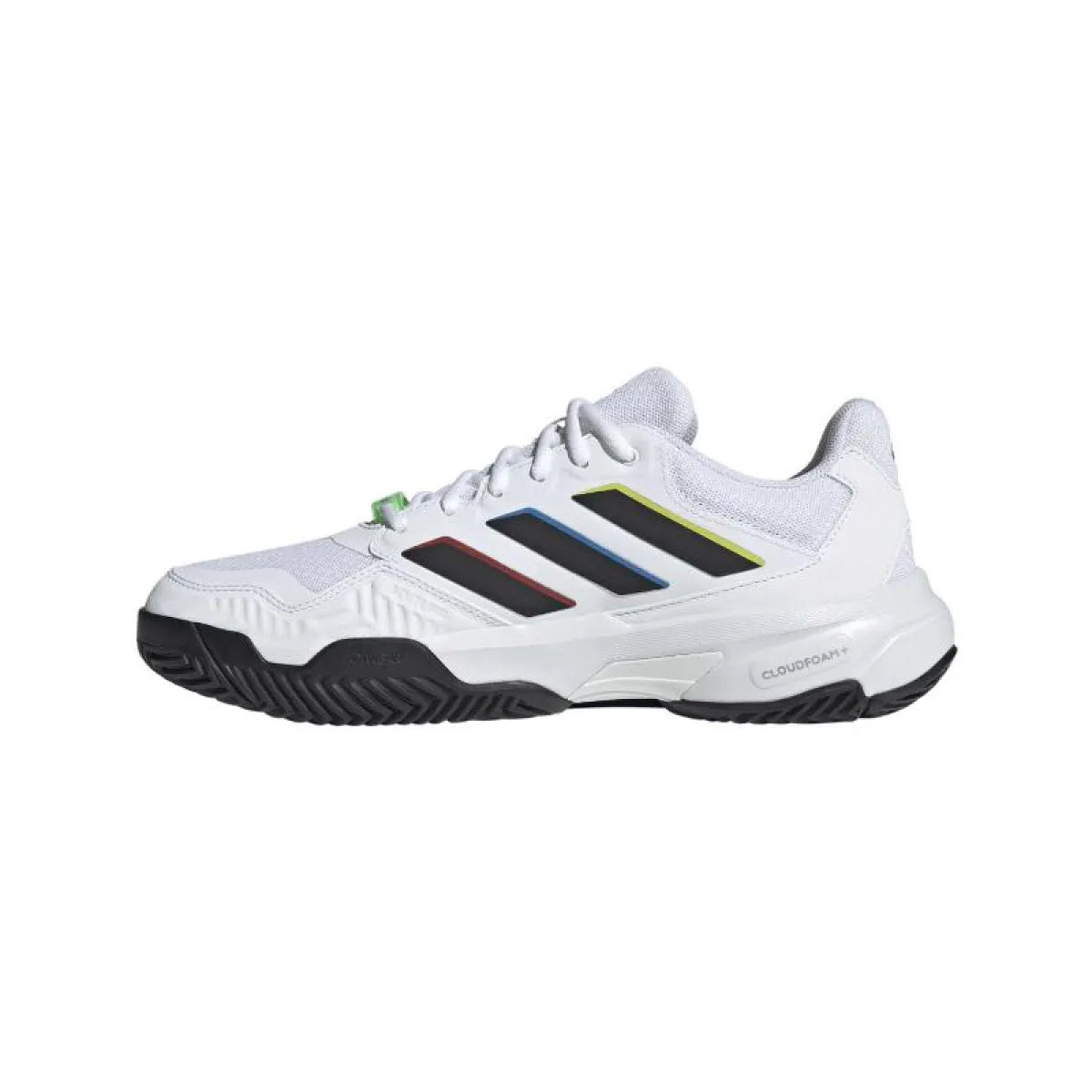 Chaussures padel Adidas CourtJam Control 3 blanc — vue de profil 2