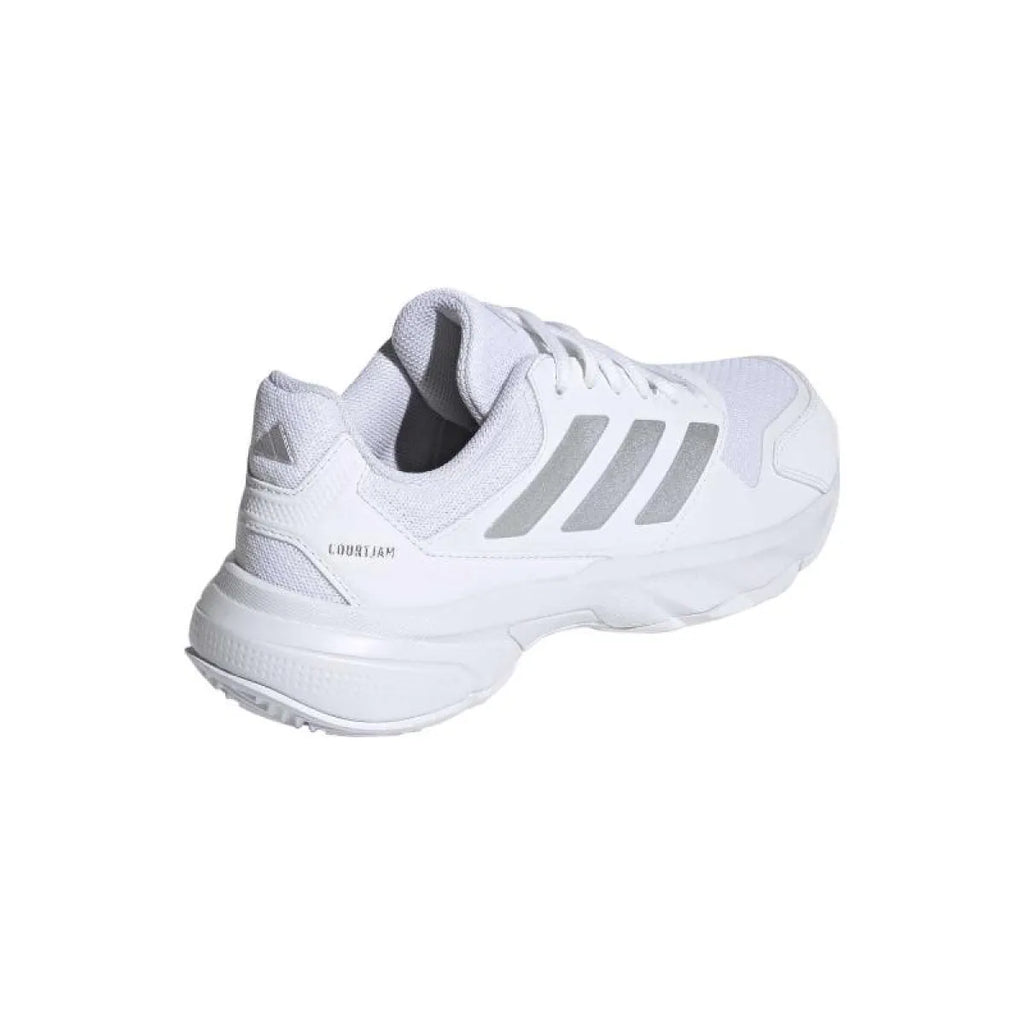 Chaussures padel Adidas CourtJam Control 3 blanc argent femme — vue détail 1