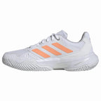 Chaussures padel Adidas CourtJam Control 3 blanc orange Mujer — vue de profil 2