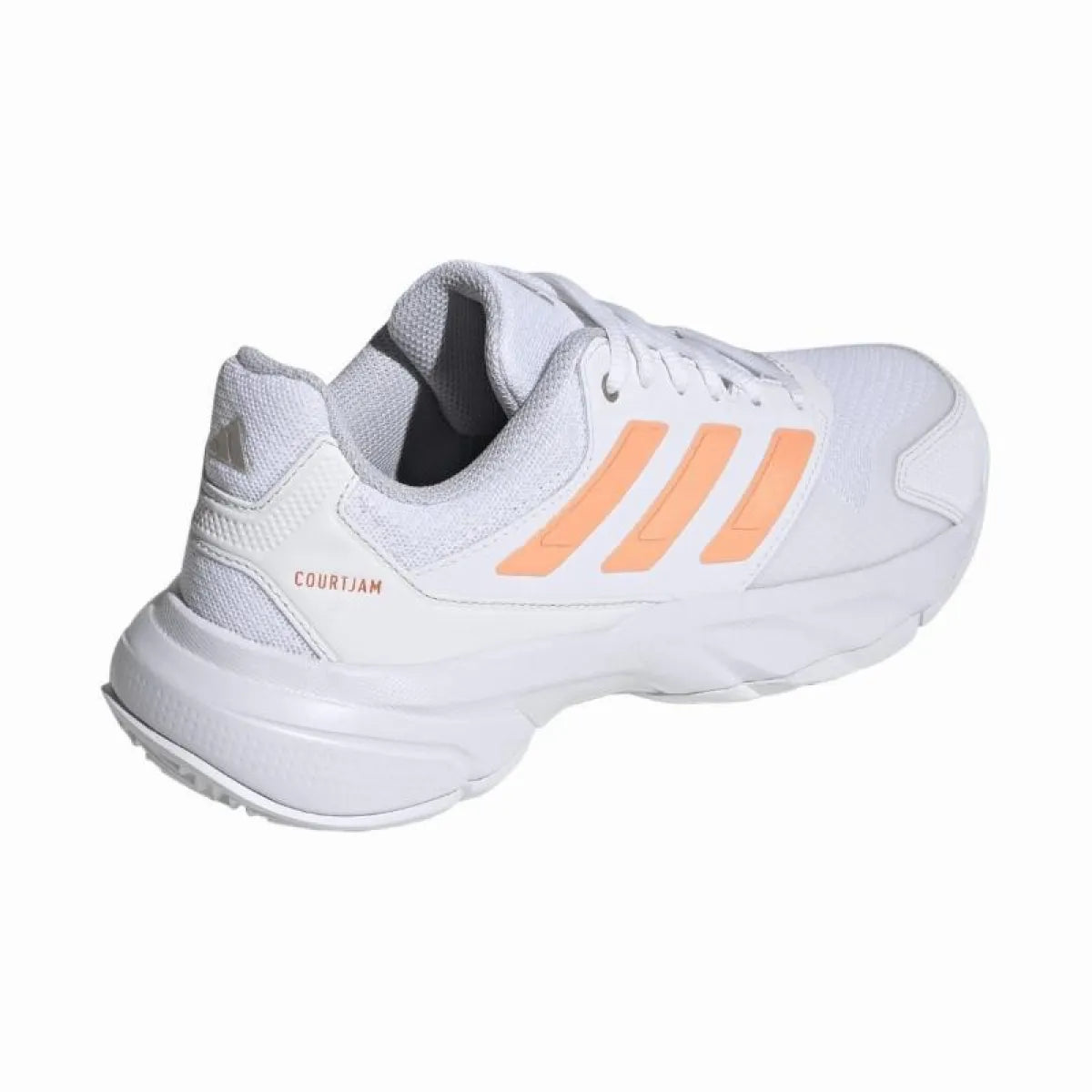 Chaussures padel Adidas CourtJam Control 3 blanc orange Mujer — vue détail 2
