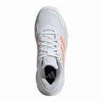 Chaussures padel Adidas CourtJam Control 3 blanc orange Mujer — vue en perspective