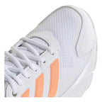 Chaussures padel Adidas CourtJam Control 3 blanc orange Mujer — vue de dos
