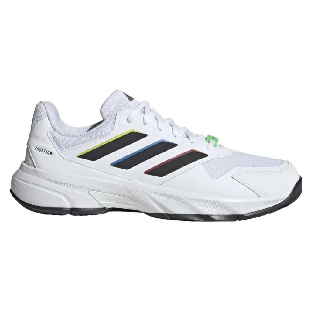 Chaussures padel Adidas CourtJam Control 3 blanc — vue de face