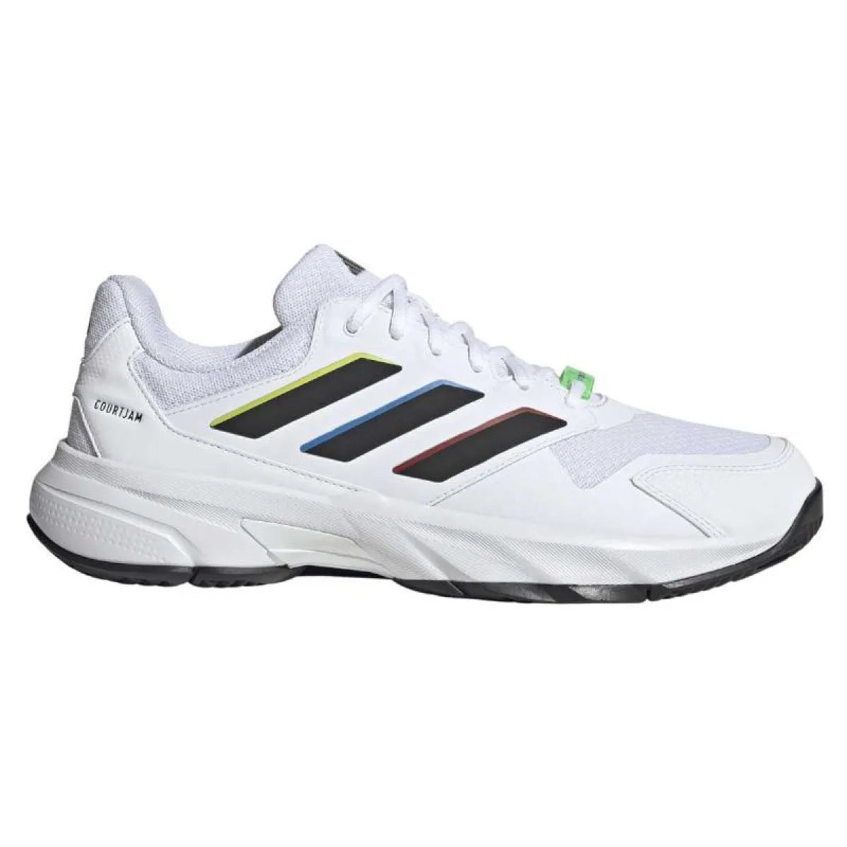 Chaussures padel Adidas CourtJam Control 3 blanc — vue de face