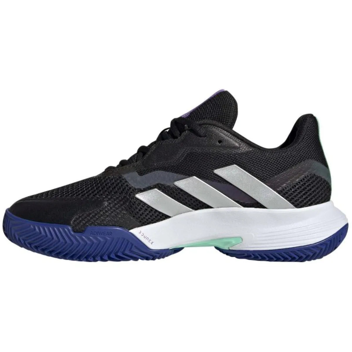 Chaussures padel Adidas CourtJam Control noir Nucleo argent Mujer — vue de profil 2