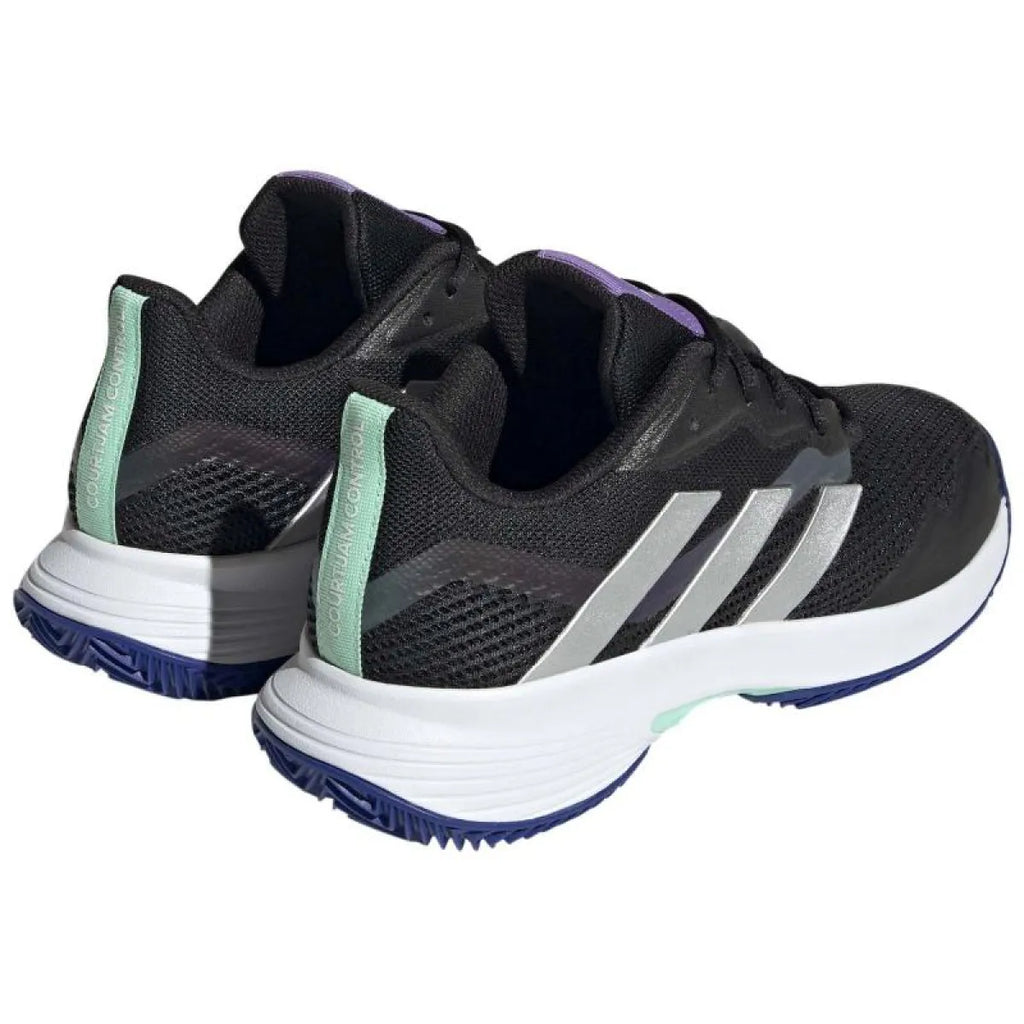 Chaussures padel Adidas CourtJam Control noir Nucleo argent Mujer — vue détail 2