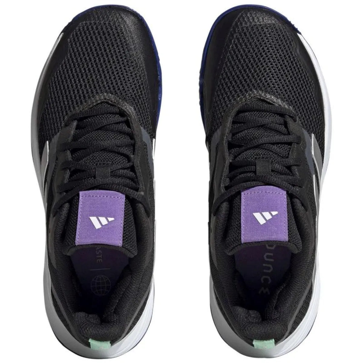 Chaussures padel Adidas CourtJam Control noir Nucleo argent Mujer — vue en perspective