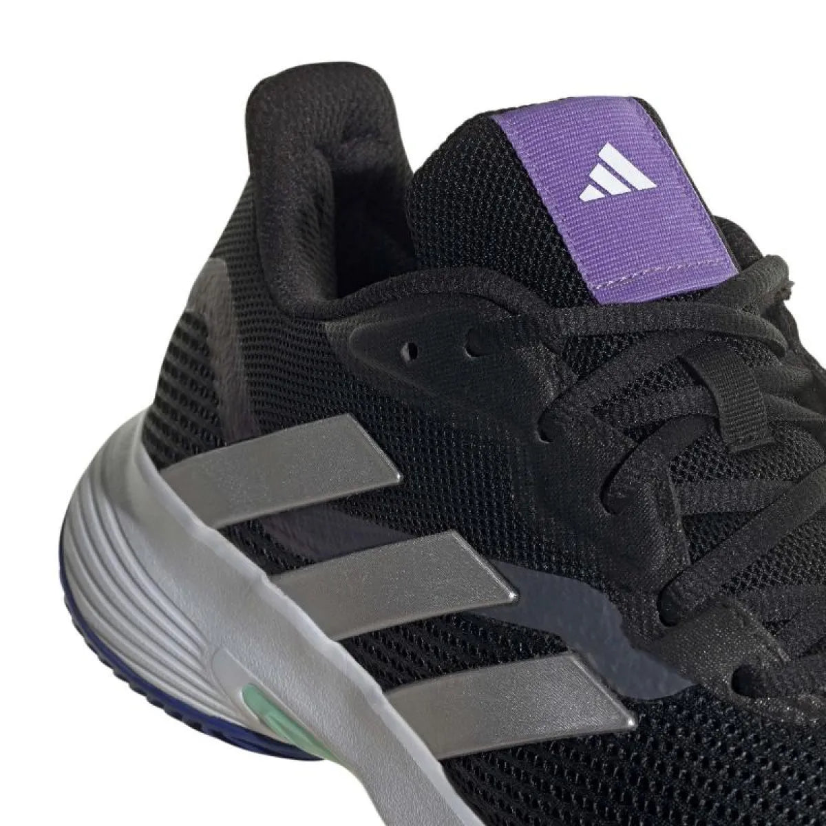 Chaussures padel Adidas CourtJam Control noir Nucleo argent Mujer — vue de dos