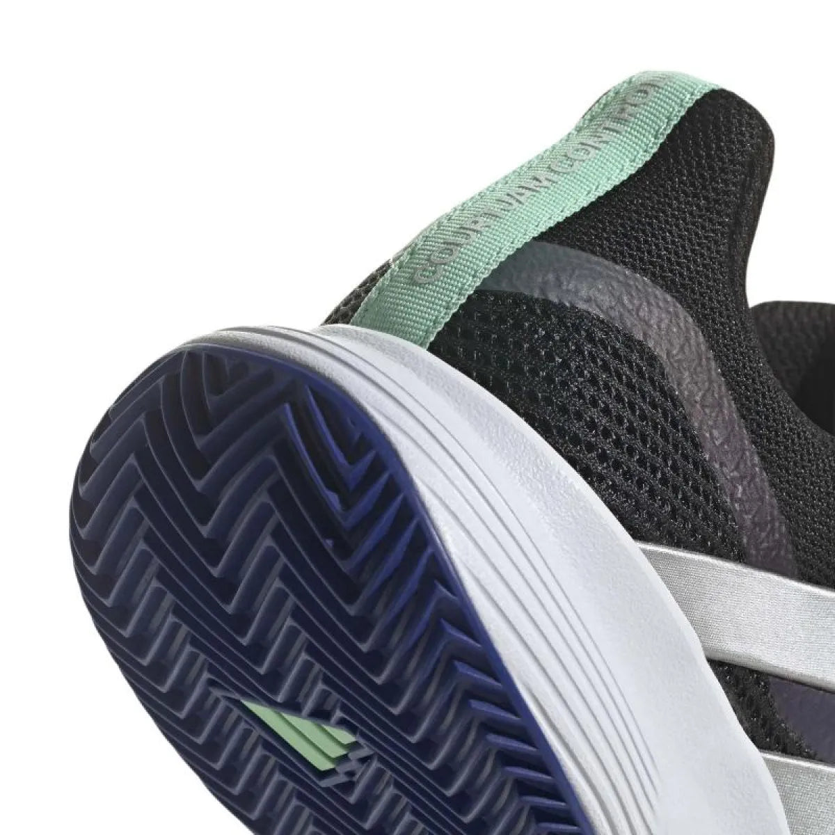 Chaussures padel Adidas CourtJam Control noir Nucleo argent Mujer — vue de dessus