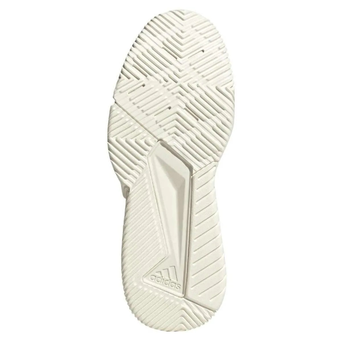Chaussures padel Adidas Courtquick Padel blanc doré noir — vue de profil