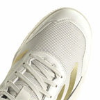 Chaussures padel Adidas Courtquick Padel blanc doré noir — vue détail 2