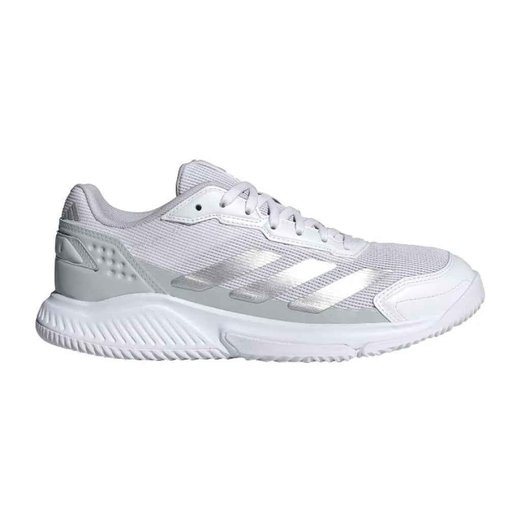 Chaussures padel Adidas Courtquick Padel blanc gris Mujer — vue de face