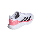 Chaussures padel Adidas Courtquick Padel blanc rose — vue détail 1