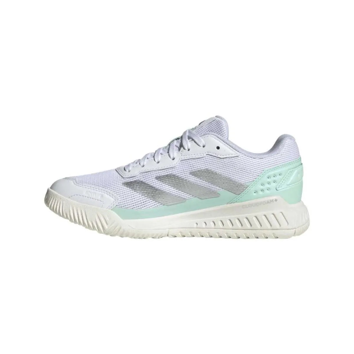Chaussures padel Adidas Courtquick Padel blanc vert Menta Mujer — vue de profil 2