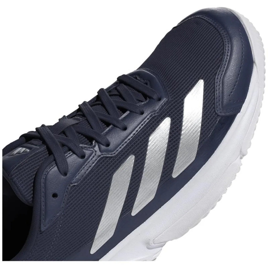 Chaussures padel Adidas Courtquick Padel bleu blanc — vue de dos